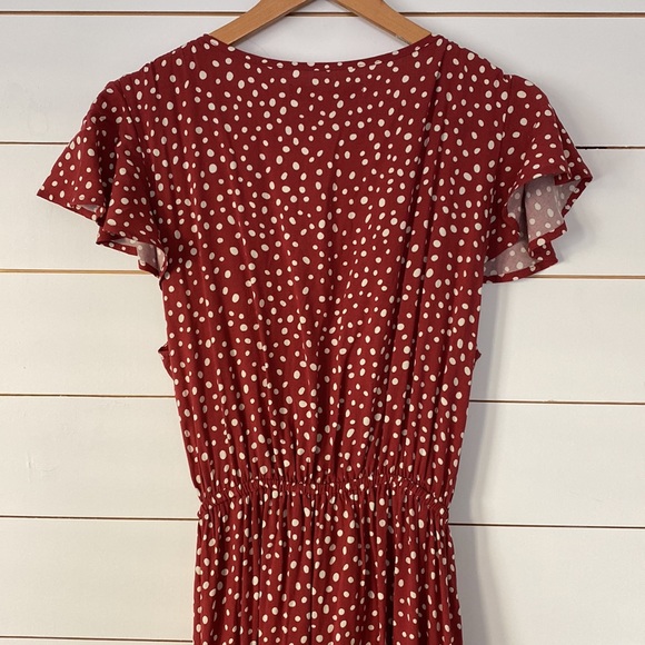 High Low Maxi Dress - rust red - Picture 5 of 7